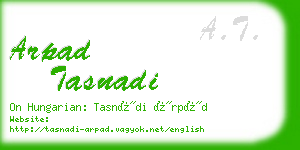 arpad tasnadi business card